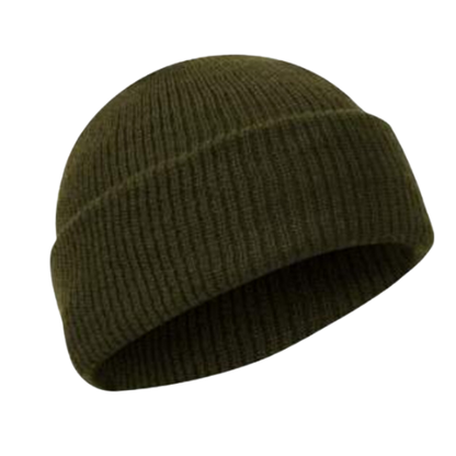 100% Wool Watch Cap (Olive Green)