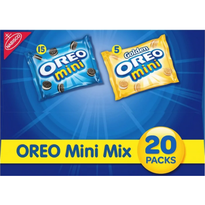 Nabisco Oreo Mini Mix Sandwich Cookies Variety Pack, 20