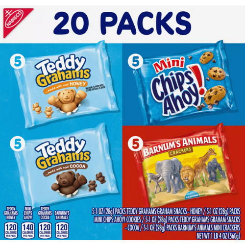 Nabisco Fun Shapes Variety Pack, 20ct