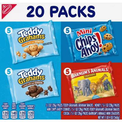 Nabisco Fun Shapes Variety Pack, 20ct